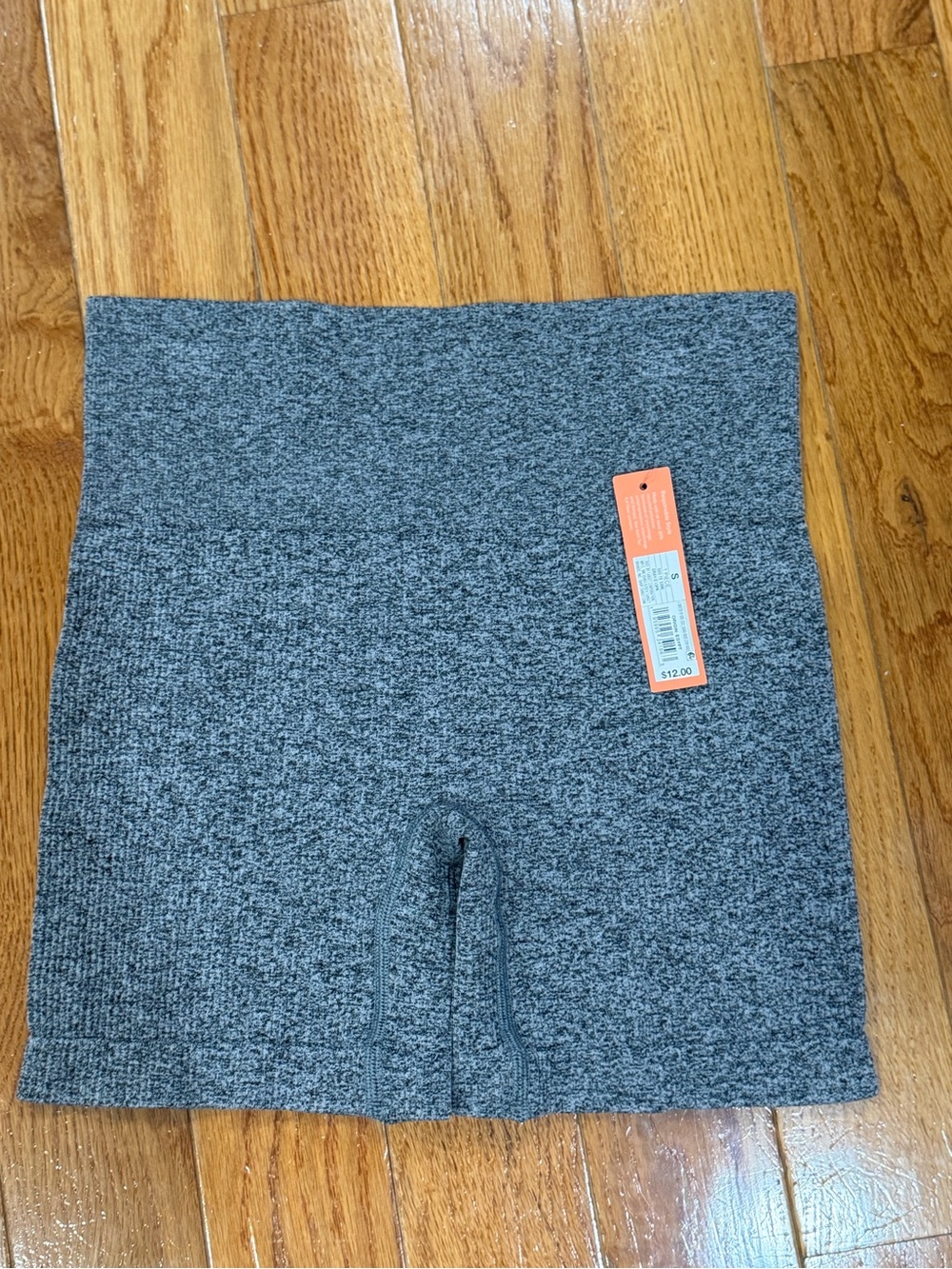 Place Women's Gray Knit Bike Shorts Skort
